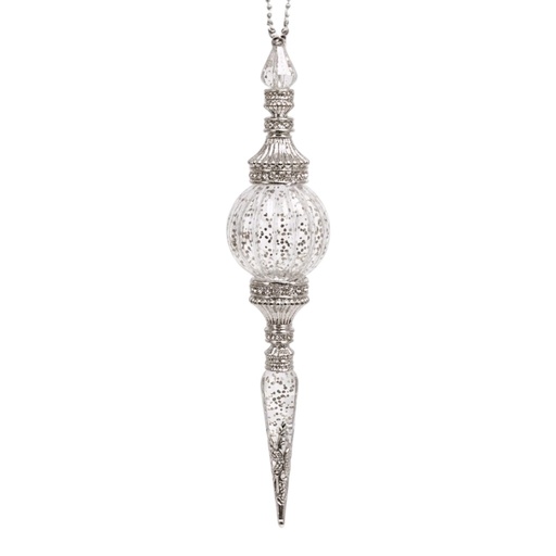[660011] Colgante Navideño Luxury transparente. Ref:ES29447 17cm