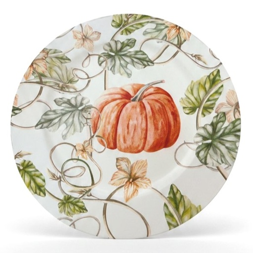 [J1MJ182] Plato base de calabaza. Colección: Cosecha, 33cm 