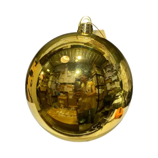 [9682000002485] Esfera Navideña Dorada Brillante Ø30cm. Ref:IC01-126766-08
