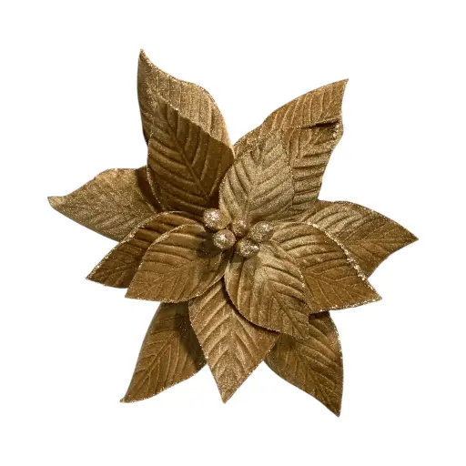 [639082] Flor Navideña Chocolate con champagne, Ø30cm. Ref:ES29957