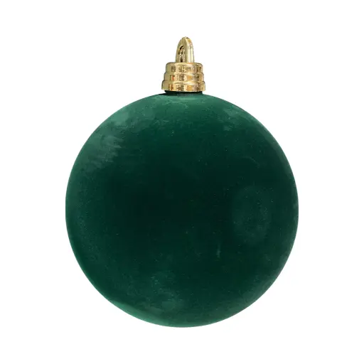 [386118] Esfera Navideña Verde/Roja Velvet Ø30cm. Ref:ES26679