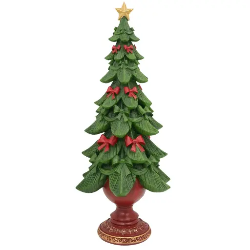[660393] Arbol de navidad, poliresina. Ref:TG762867. (19x13.5x46cm)
