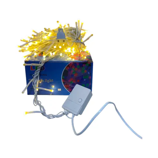 [5116826802] Luces Navideñas Petardo 200L x 6mt. Neutra. Doble conector. 